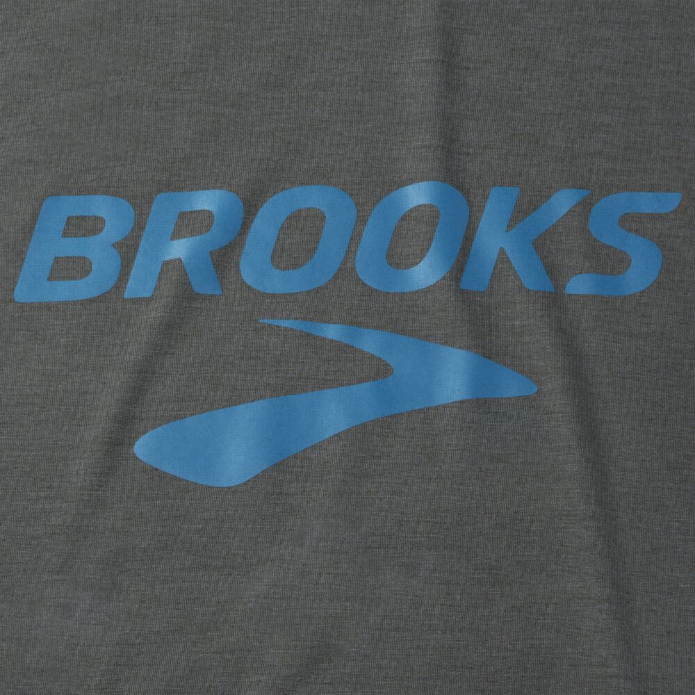 Brooks Distance Tryck Short Sleeve T-shirt Herr Mörk | VAL-394582