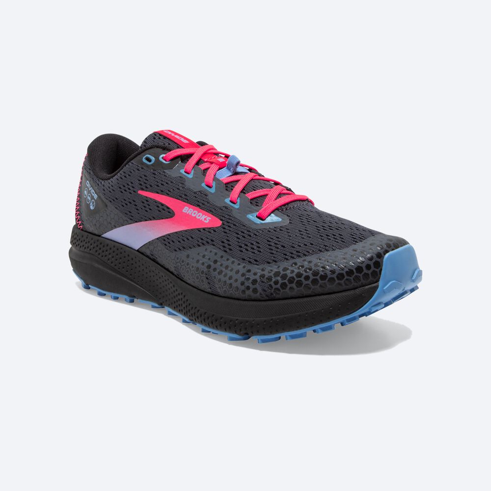 Brooks Divide 3 Trailskor Dam Svarta/Rosa | VNG-845690