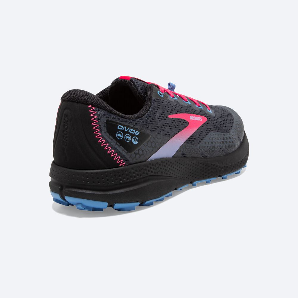 Brooks Divide 3 Trailskor Dam Svarta/Rosa | VNG-845690