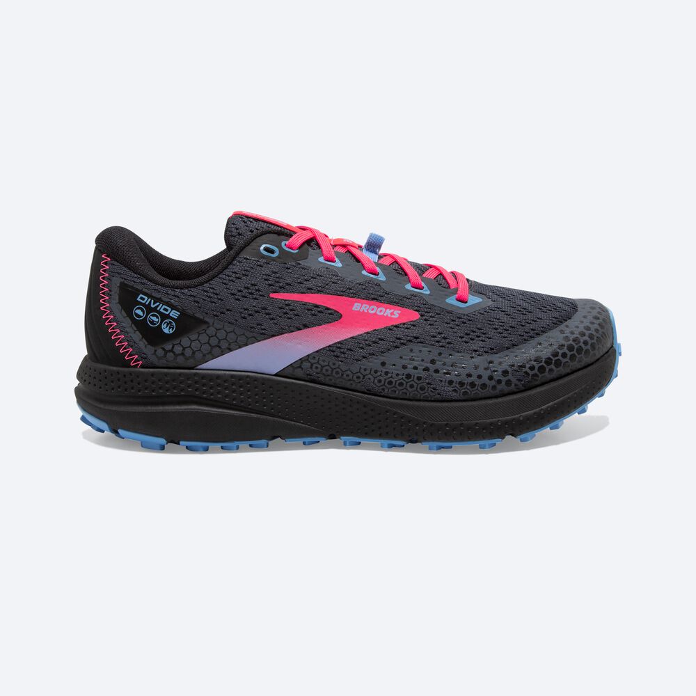 Brooks Divide 3 Trailskor Dam Svarta/Rosa | VNG-845690