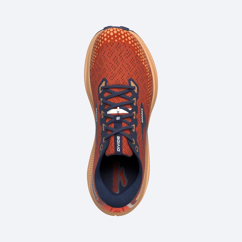 Brooks Divide 3 Trailskor Herr Orange/Marinblå | HFR-974602