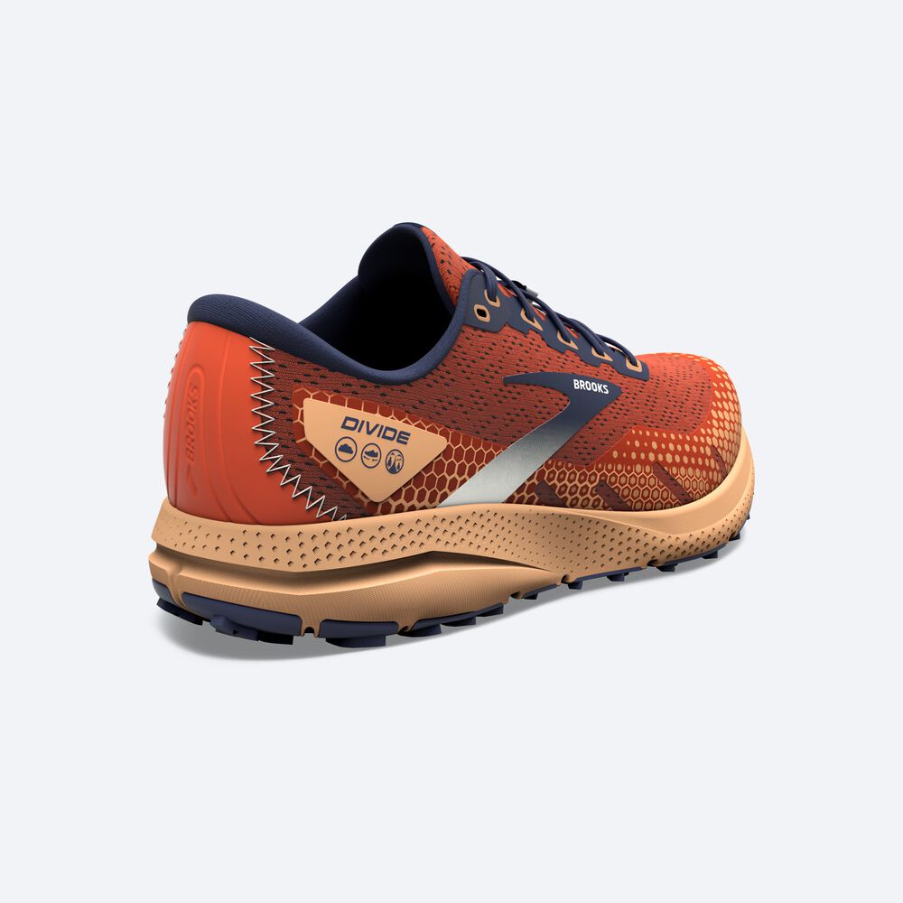 Brooks Divide 3 Trailskor Herr Orange/Marinblå | HFR-974602