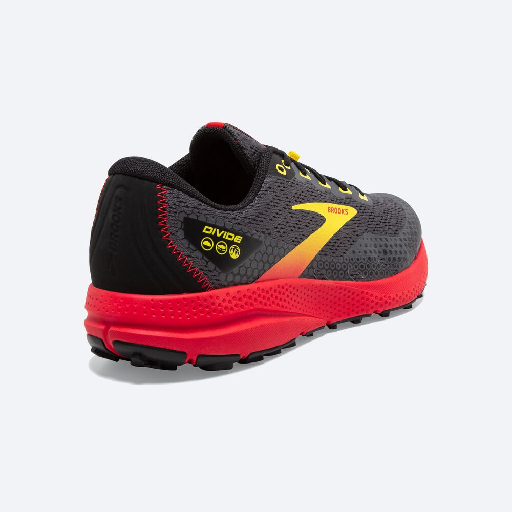 Brooks Divide 3 Trailskor Herr Svarta/Röda/Gula | KFL-732918