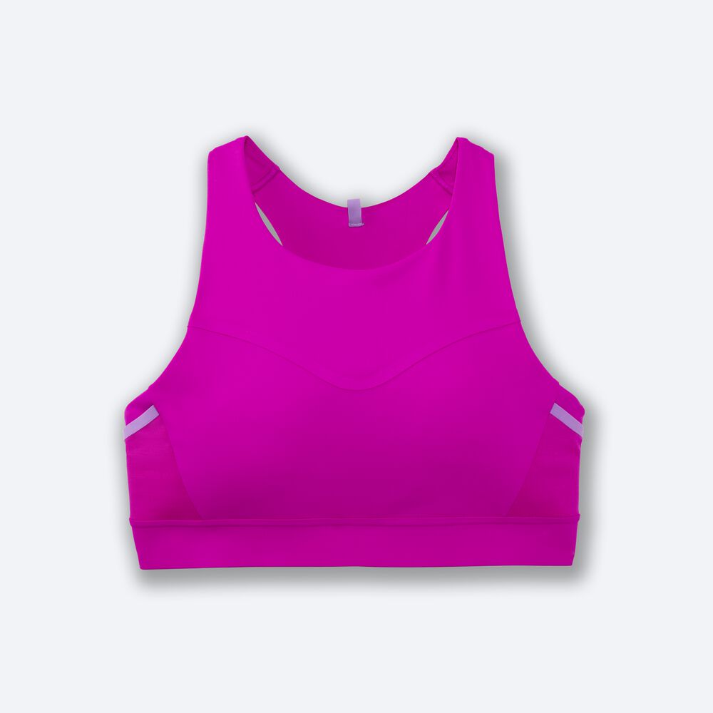 Brooks Drive 3 Pocket Run Bra Sport Bh Dam Rosa | MFH-071526