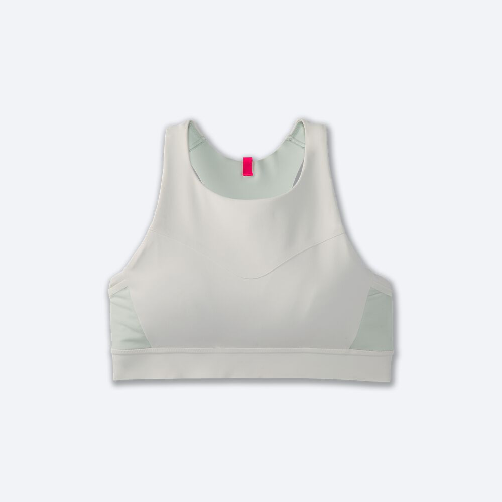 Brooks Drive 3 Pocket Run Bra Sport Bh Dam Mintgröna | VJN-367490