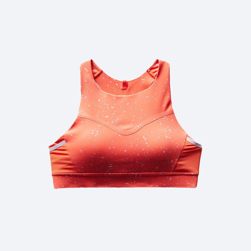 Brooks Drive 3 Pocket Run Bra Sport Bh Dam Orange | VRD-580361