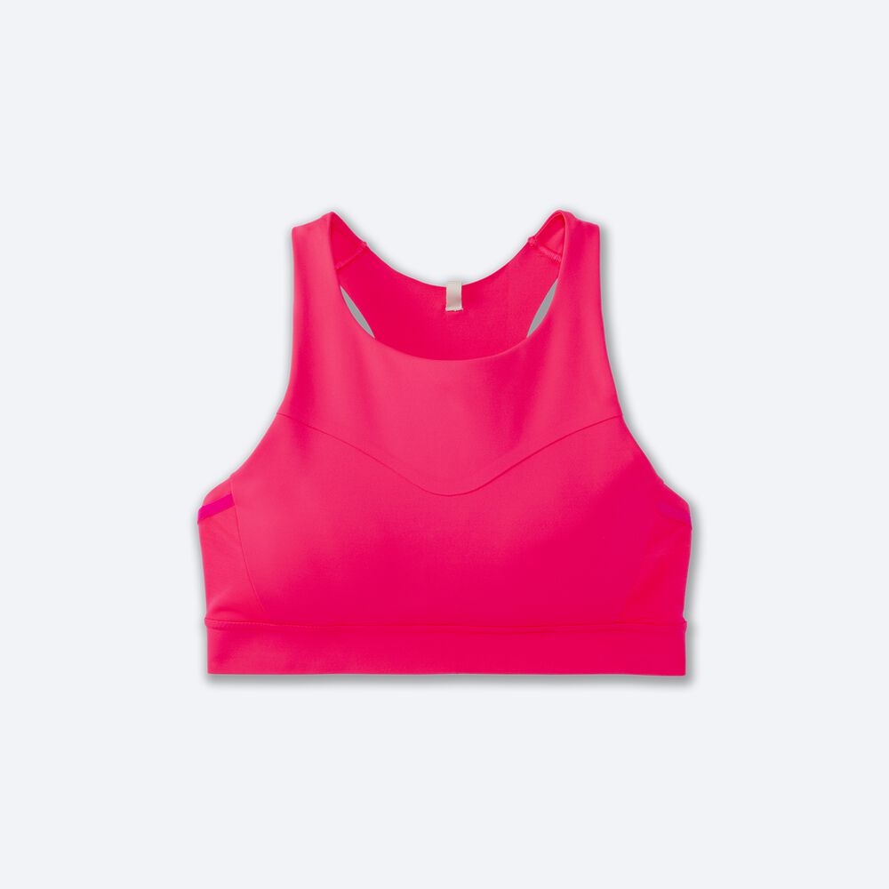 Brooks Drive 3 Pocket Run Bra Sport Bh Dam Rosa | XOQ-419570