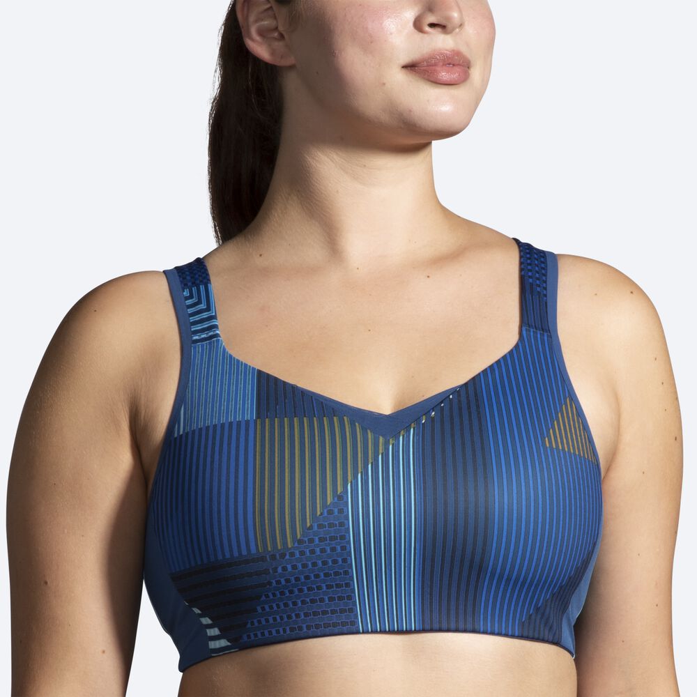 Brooks Drive Convertible Run Bra Sport Bh Dam Blå | DZA-160743