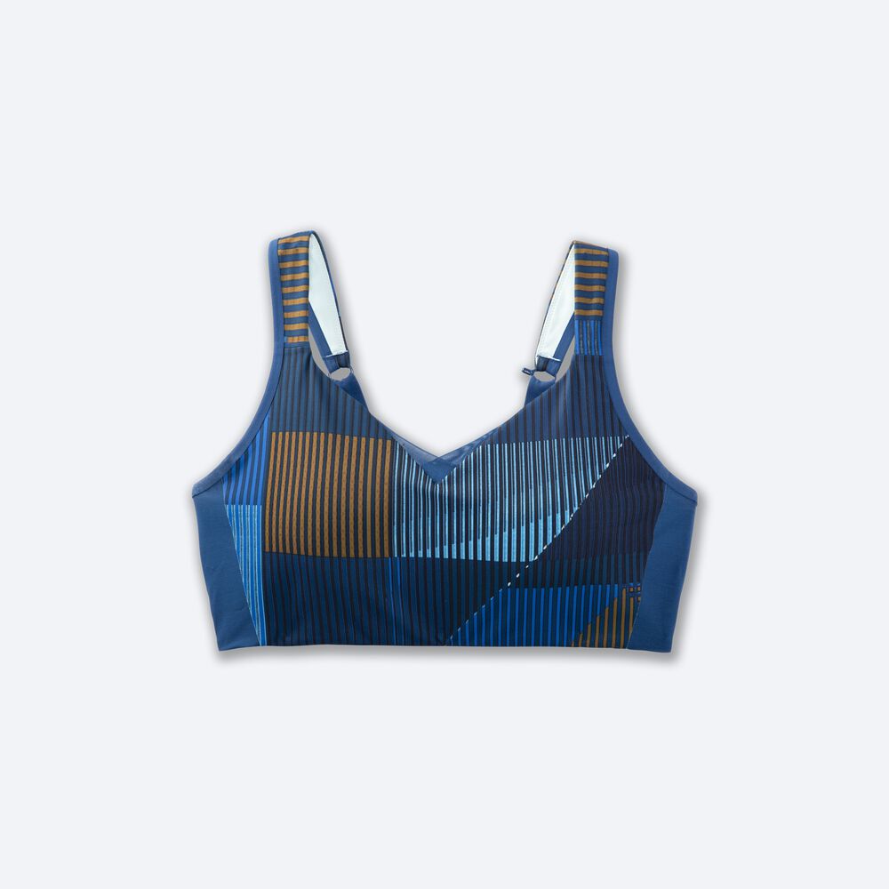 Brooks Drive Convertible Run Bra Sport Bh Dam Blå | DZA-160743