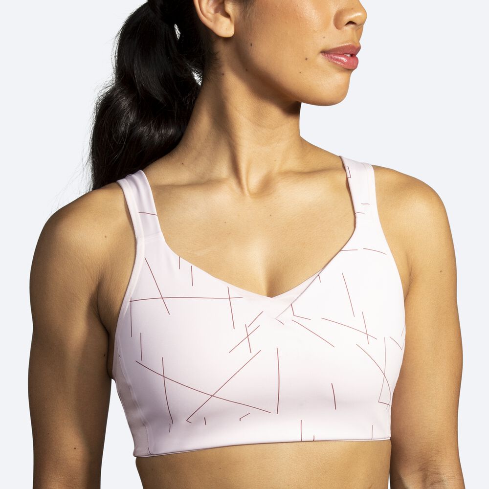 Brooks Drive Convertible Run Bra Sport Bh Dam Rosa | LUX-823750