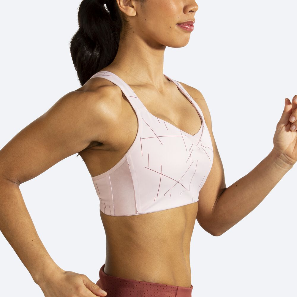 Brooks Drive Convertible Run Bra Sport Bh Dam Rosa | LUX-823750