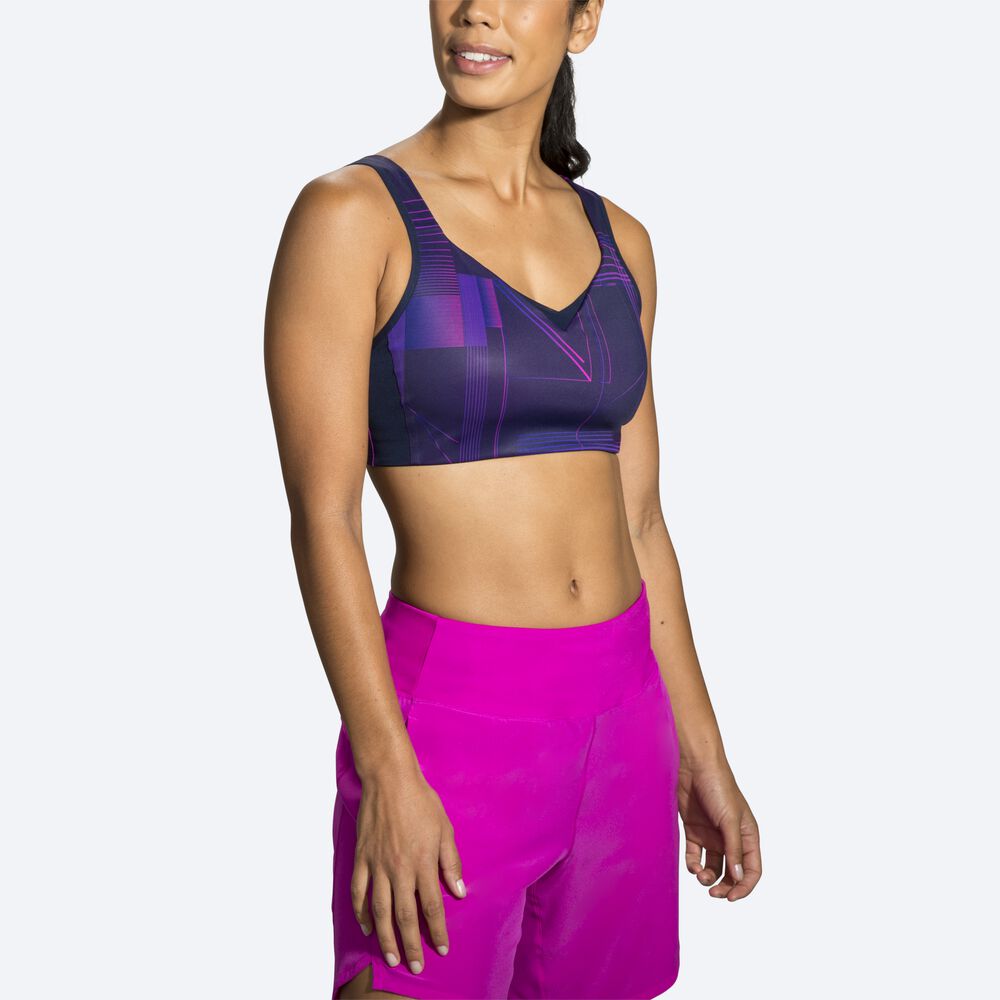 Brooks Drive Convertible Run Bra Sport Bh Dam Marinblå | NMP-041295