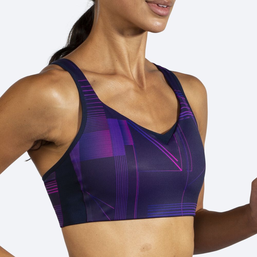 Brooks Drive Convertible Run Bra Sport Bh Dam Marinblå | NMP-041295