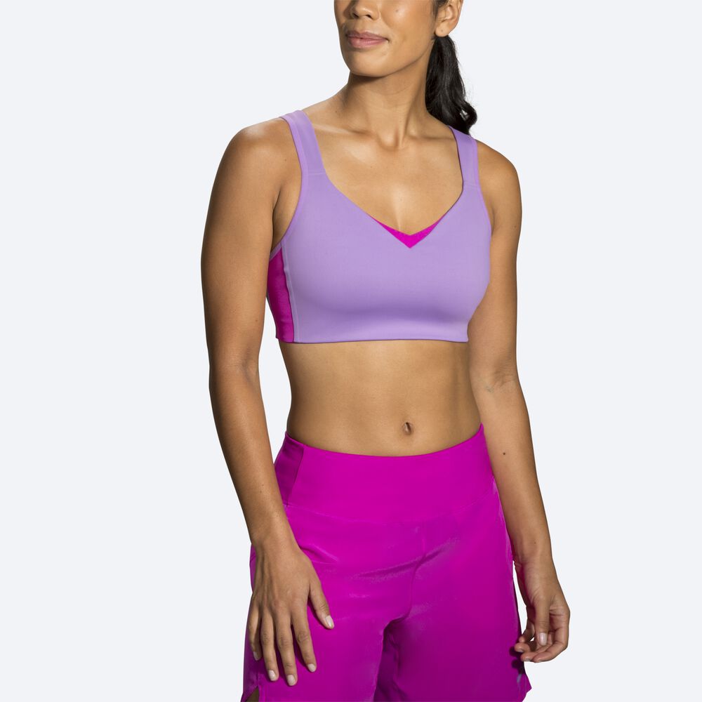 Brooks Drive Convertible Run Bra Sport Bh Dam Lila | QBS-371408