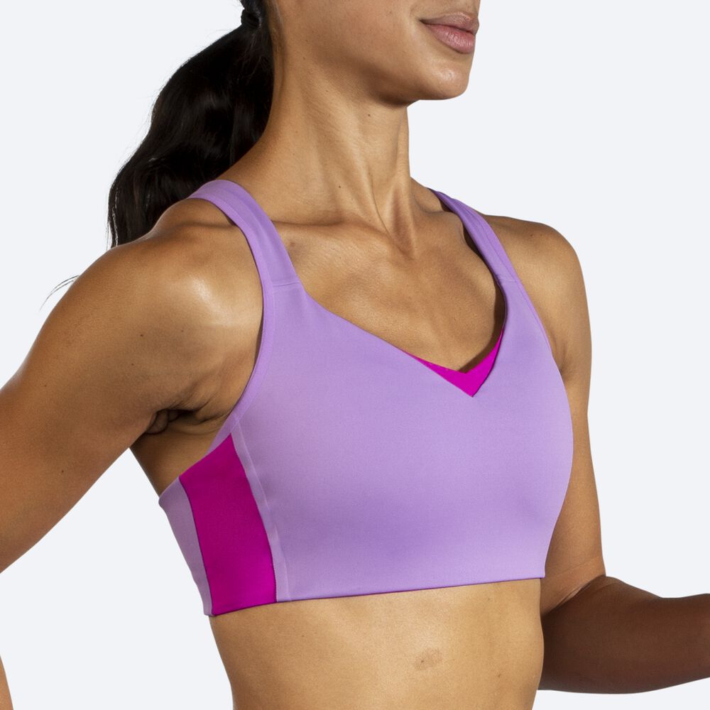 Brooks Drive Convertible Run Bra Sport Bh Dam Lila | QBS-371408