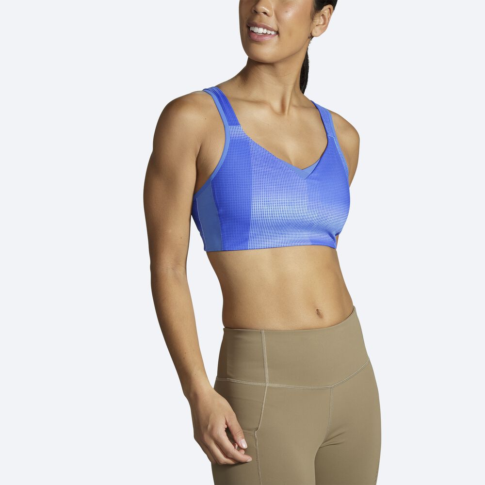 Brooks Drive Convertible Run Bra Sport Bh Dam Blå | ZIC-395074