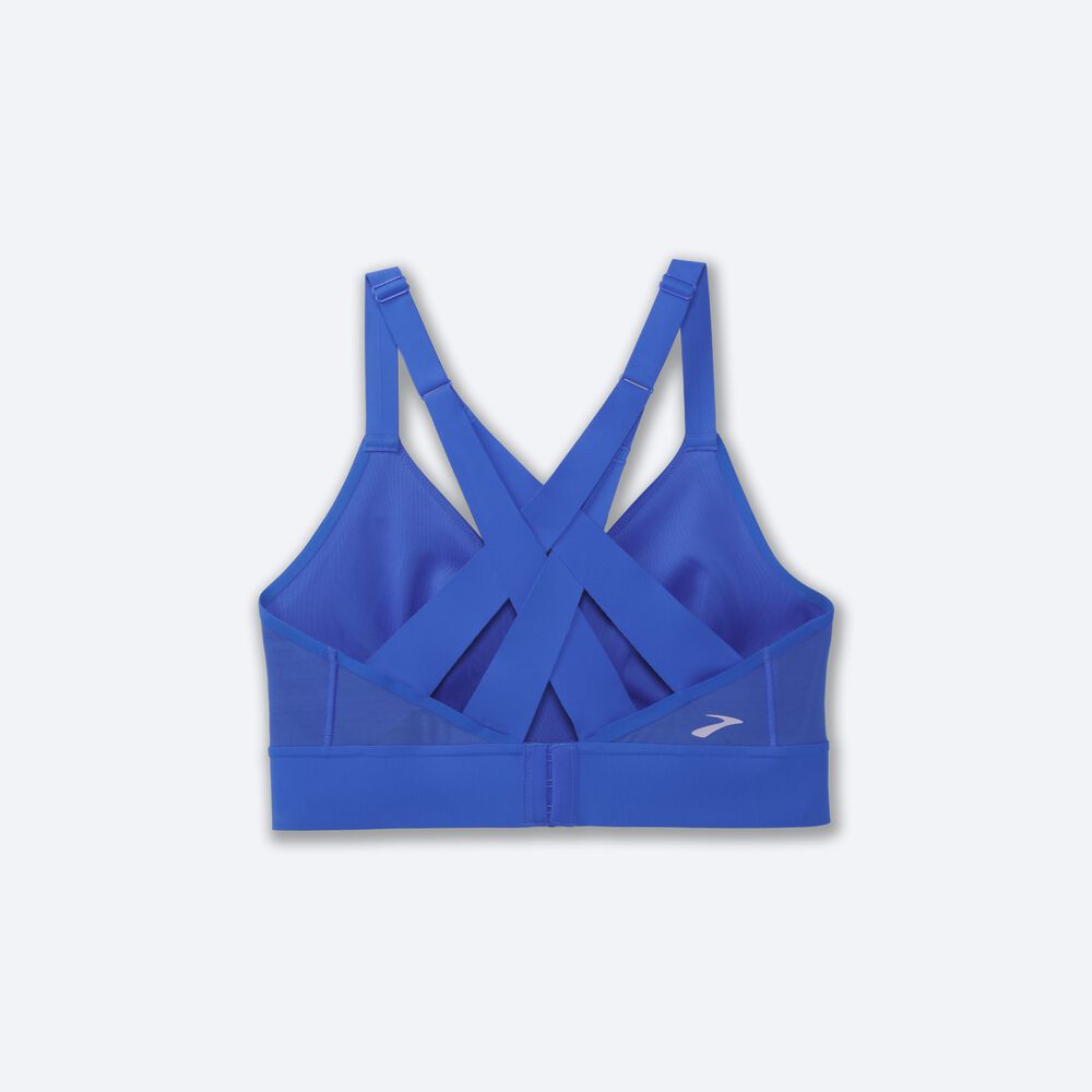 Brooks Drive Interlace Run Bra Sport Bh Dam Blå | BMS-401853