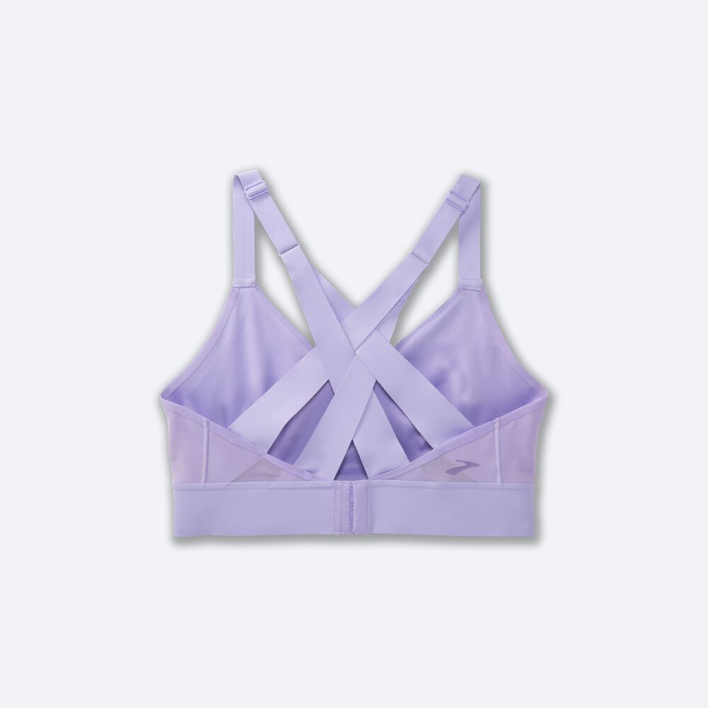 Brooks Drive Interlace Run Bra Sport Bh Dam Lila Grå | EGV-207138