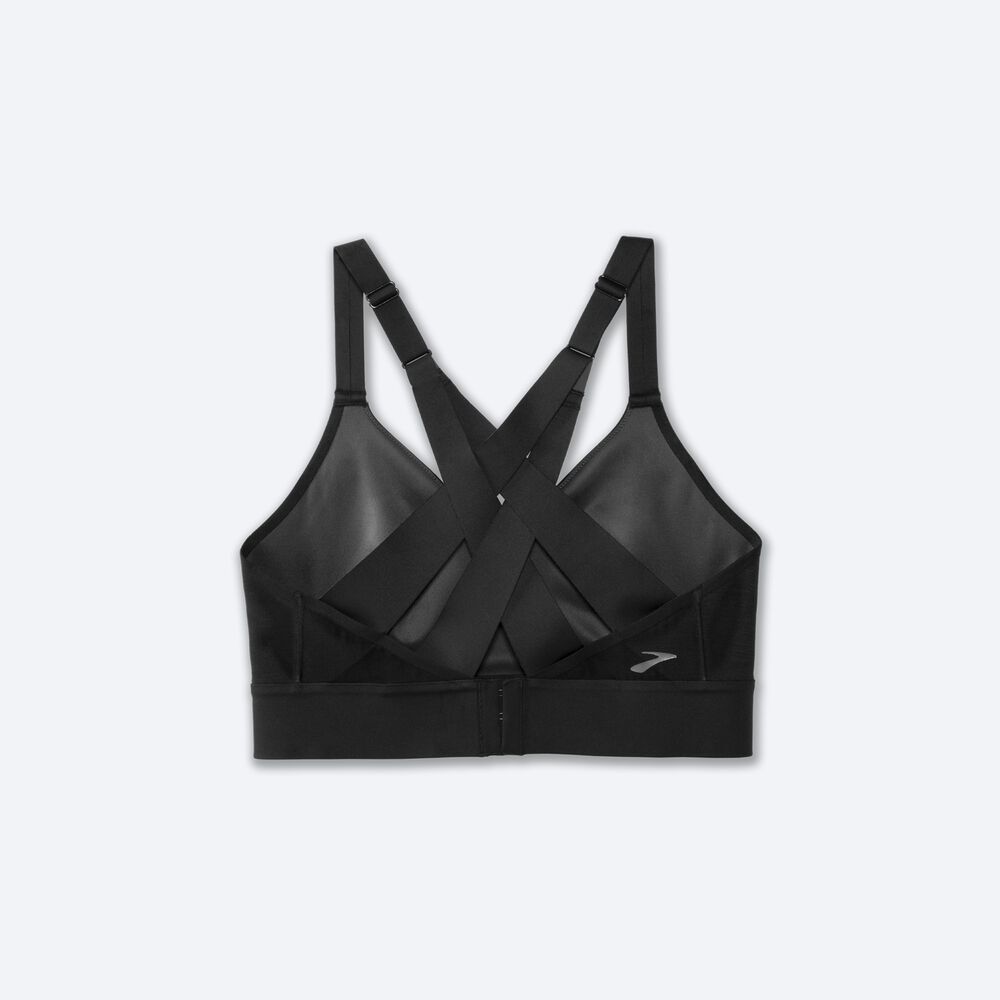 Brooks Drive Interlace Run Bra Sport Bh Dam Svarta | IMU-564903