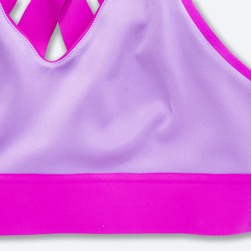 Brooks Drive Interlace Run Bra Sport Bh Dam Rosa/Lila | UGD-328547