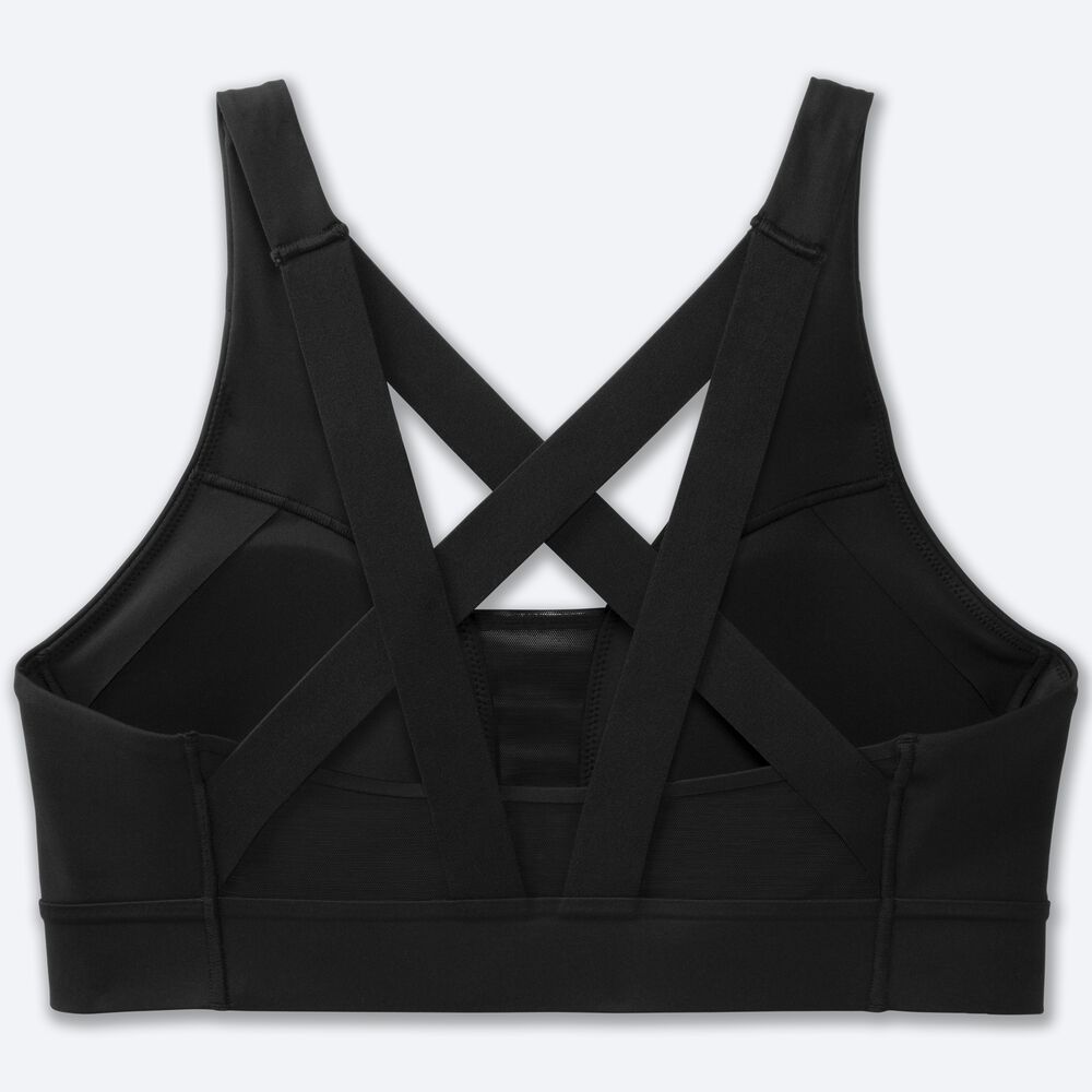 Brooks Drive Plunge Run Bra Sport Bh Dam Svarta | BGA-812935