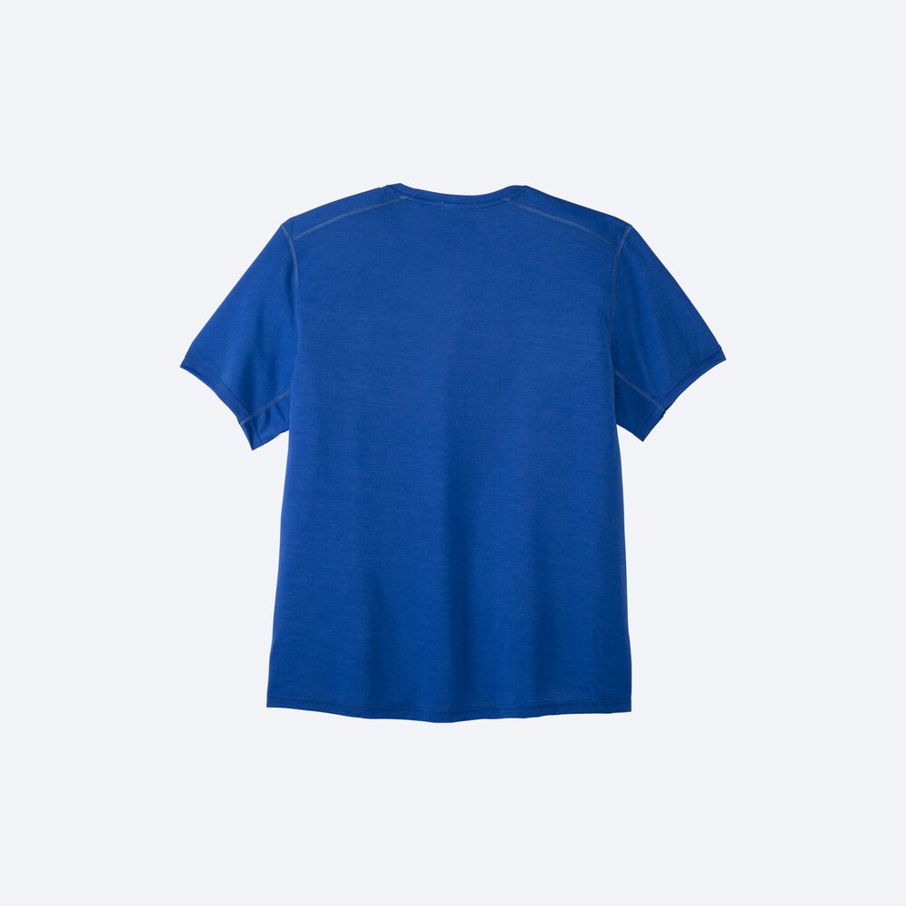 Brooks Empower Her Distance Tryck Short Sleeve T-shirt Herr Blå | AEG-481729