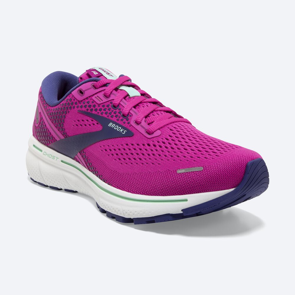 Brooks Ghost 14 Löparskor Dam Rosa/Gröna/Marinblå | YZL-754290