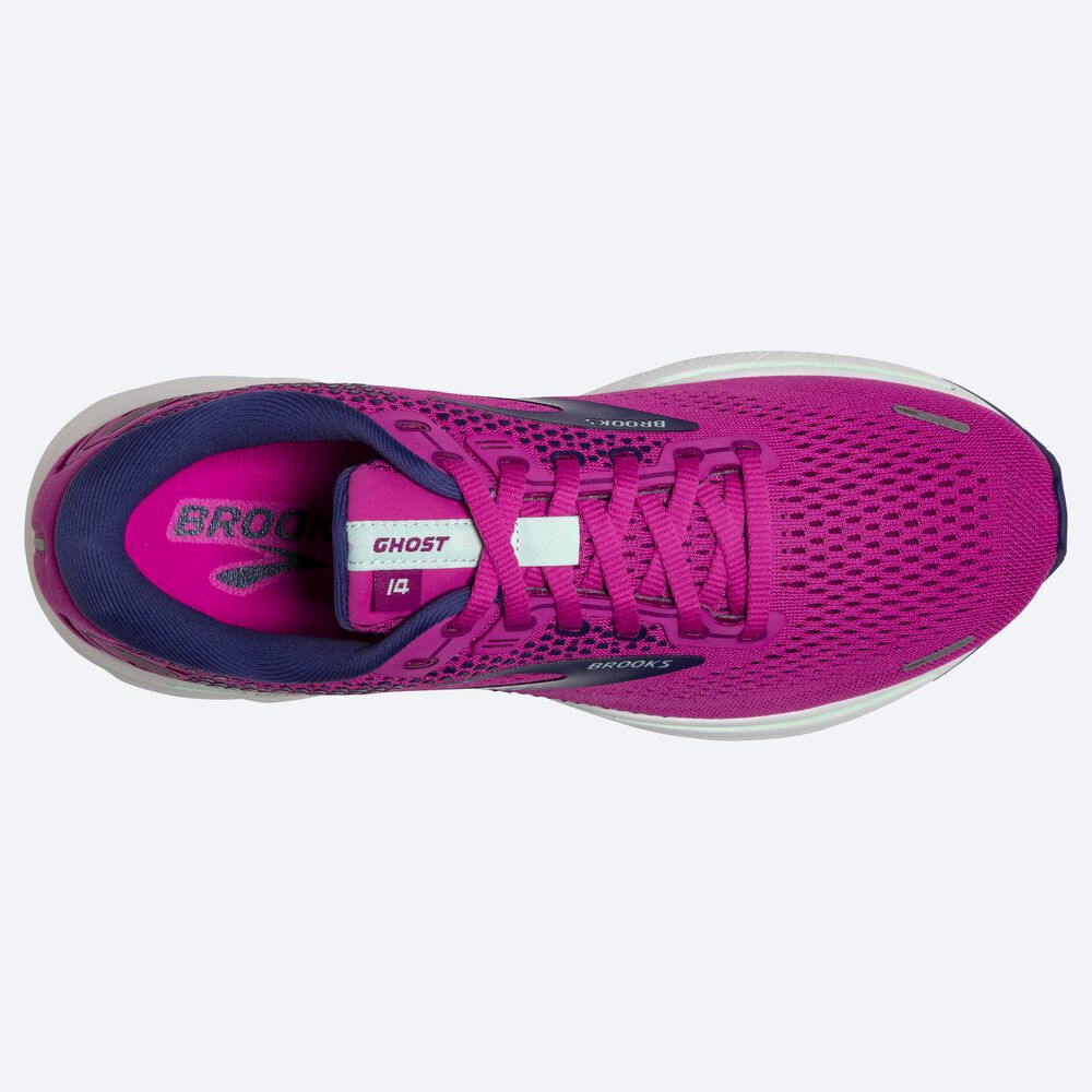 Brooks Ghost 14 Löparskor Dam Rosa/Gröna/Marinblå | YZL-754290