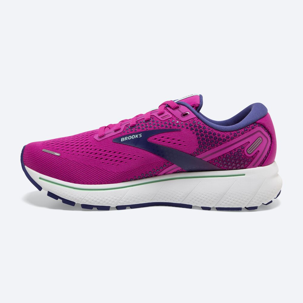 Brooks Ghost 14 Löparskor Dam Rosa/Gröna/Marinblå | YZL-754290