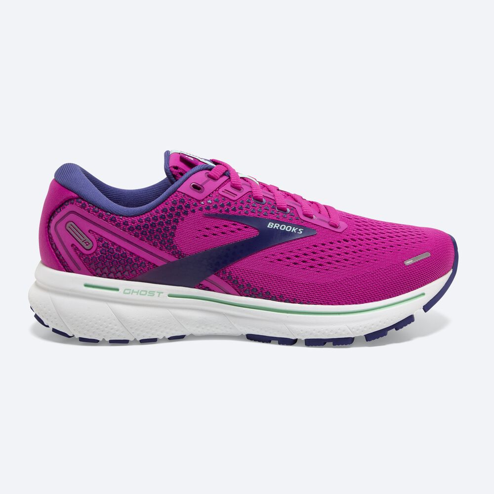 Brooks Ghost 14 Löparskor Dam Rosa/Gröna/Marinblå | YZL-754290