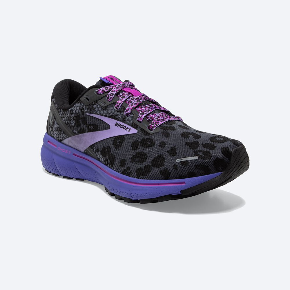 Brooks Ghost 14 Löparskor Dam Svarta/Lila | SJI-971564