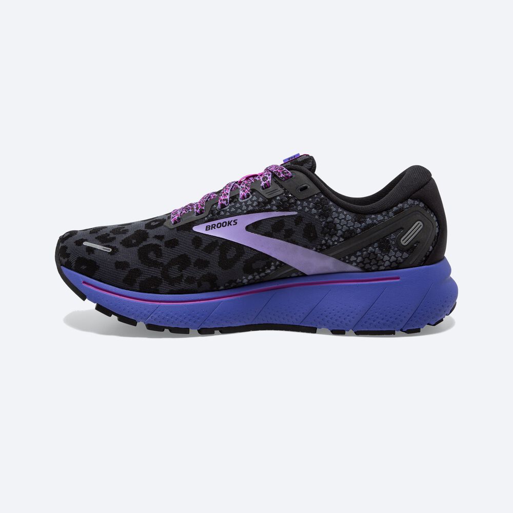 Brooks Ghost 14 Löparskor Dam Svarta/Lila | SJI-971564