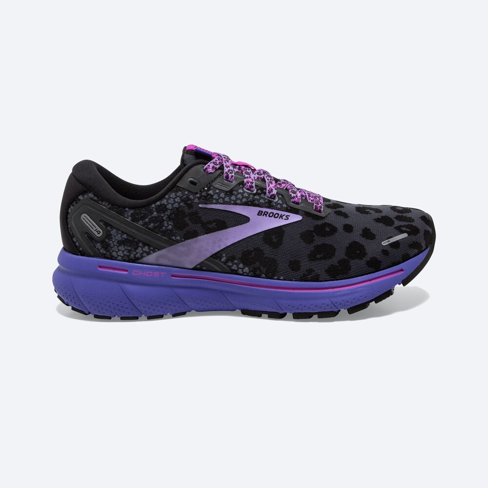 Brooks Ghost 14 Löparskor Dam Svarta/Lila | SJI-971564