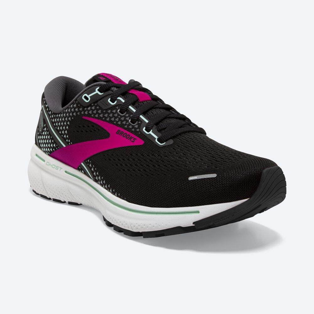 Brooks Ghost 14 Löparskor Dam Svarta/Rosa | GYP-109723