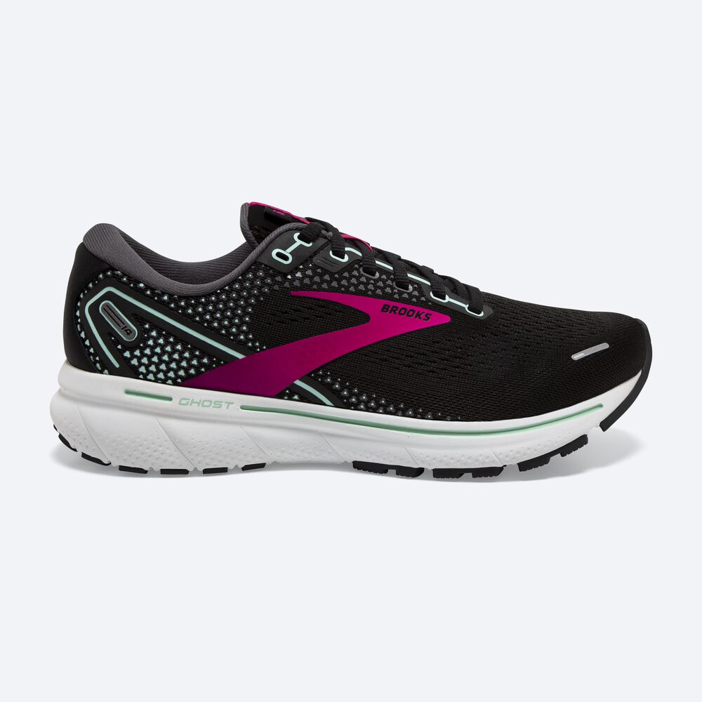 Brooks Ghost 14 Löparskor Dam Svarta/Rosa | GYP-109723