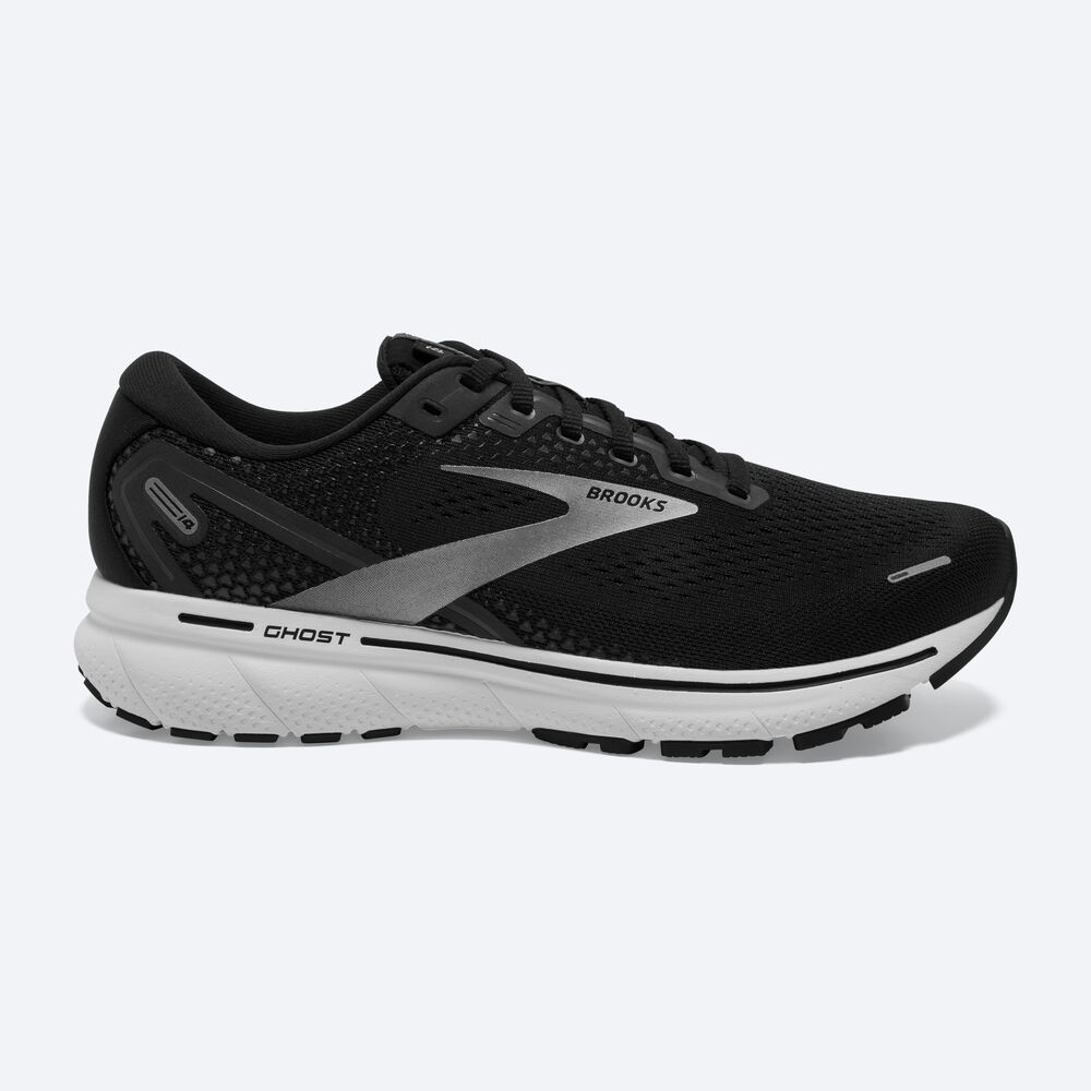 Brooks Ghost 14 Löparskor Dam Svarta/Vita/Silver | NYO-251037