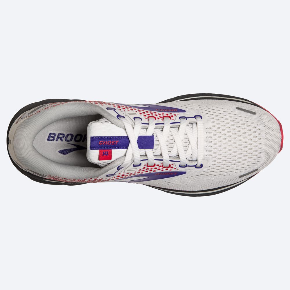 Brooks Ghost 14 Löparskor Dam Vita/Lila/Korall | XAC-910726