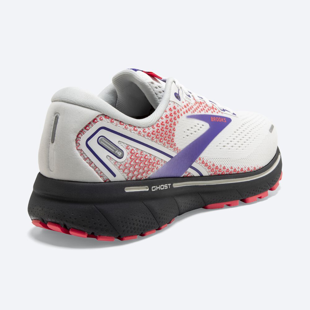 Brooks Ghost 14 Löparskor Dam Vita/Lila/Korall | XAC-910726