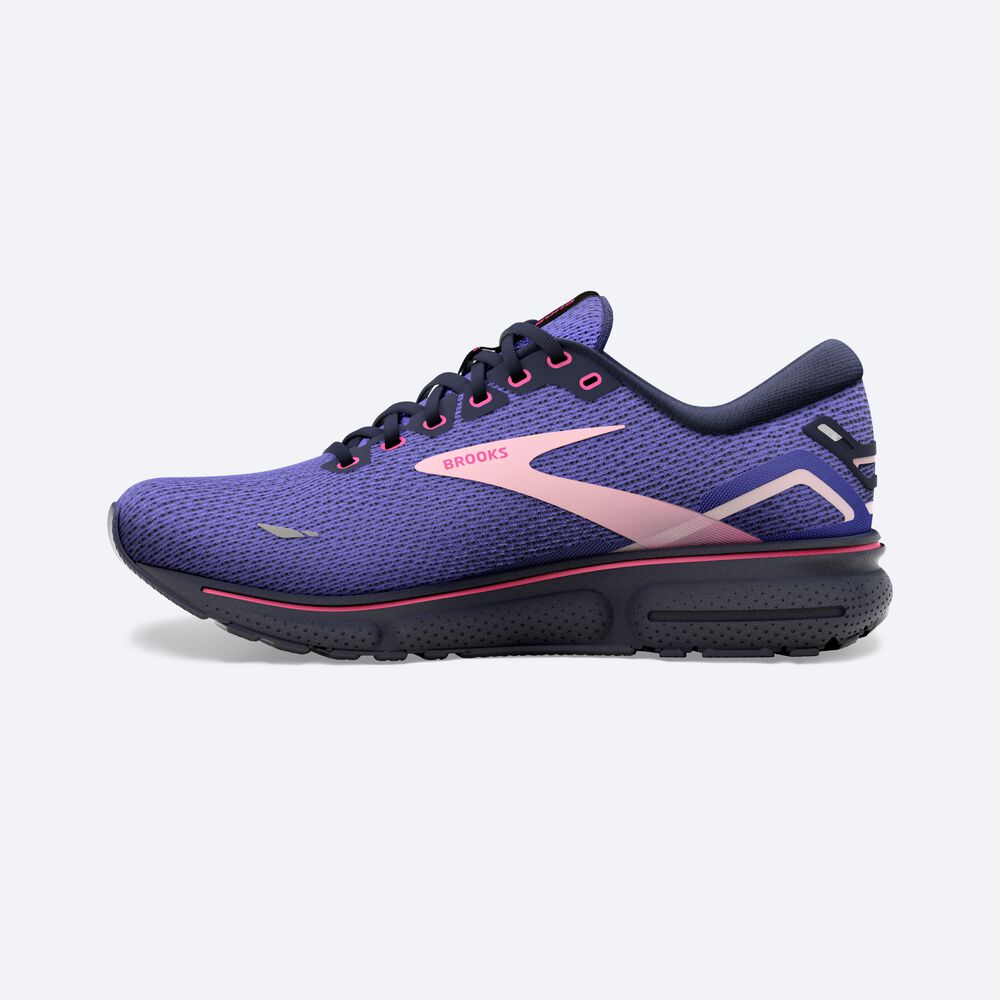 Brooks Ghost 15 Löparskor Dam Blå/Marinblå/Rosa | UWM-529187