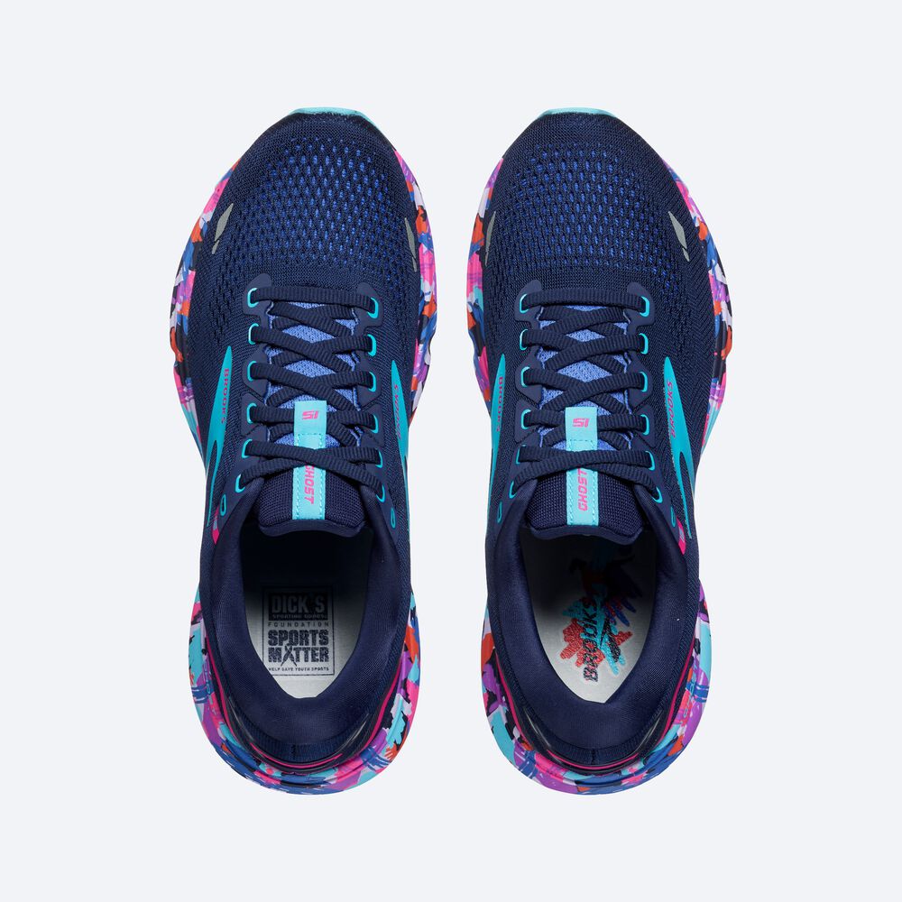 Brooks Ghost 15 Löparskor Dam Blå/Rosa | TDG-165473