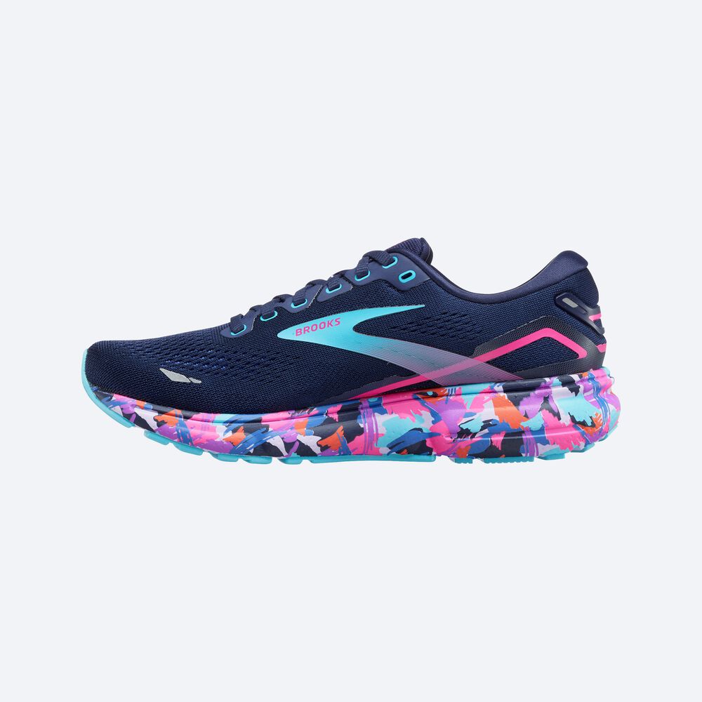 Brooks Ghost 15 Löparskor Dam Blå/Rosa | TDG-165473