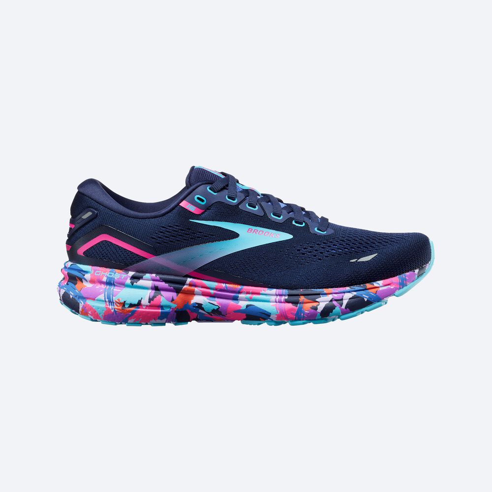 Brooks Ghost 15 Löparskor Dam Blå/Rosa | TDG-165473