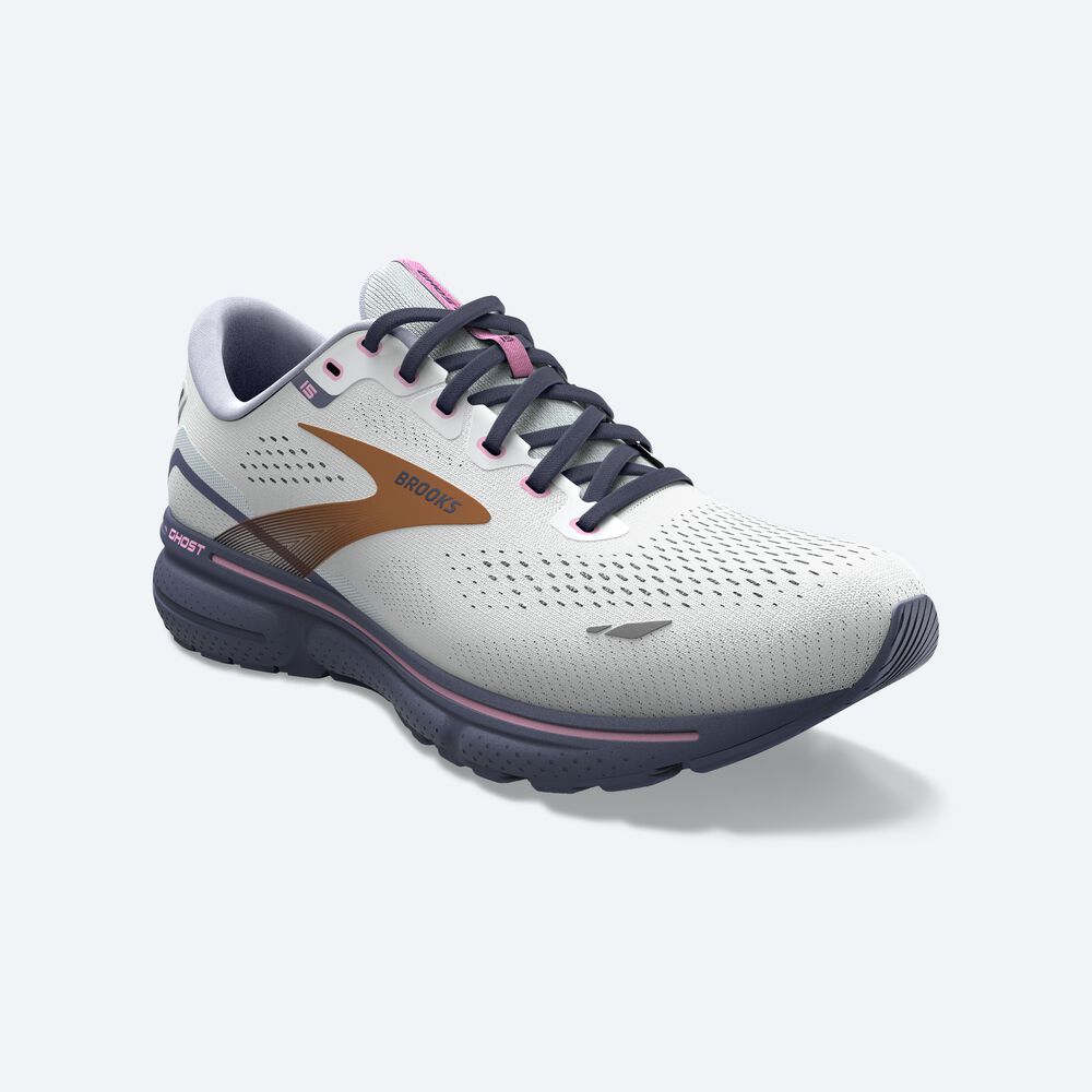 Brooks Ghost 15 Löparskor Dam Blå/Rosa/Koppar | EHO-179625