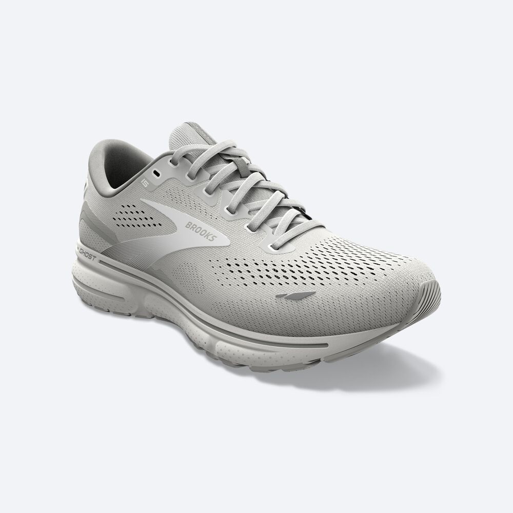 Brooks Ghost 15 Löparskor Dam Grå/Vita | NSJ-234589