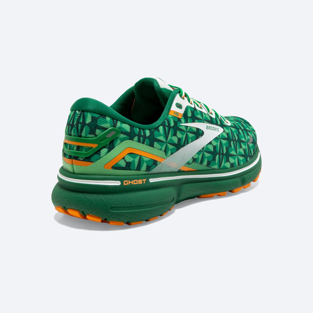 Brooks Ghost 15 Löparskor Dam Gröna/Vita/Orange | JFR-734210