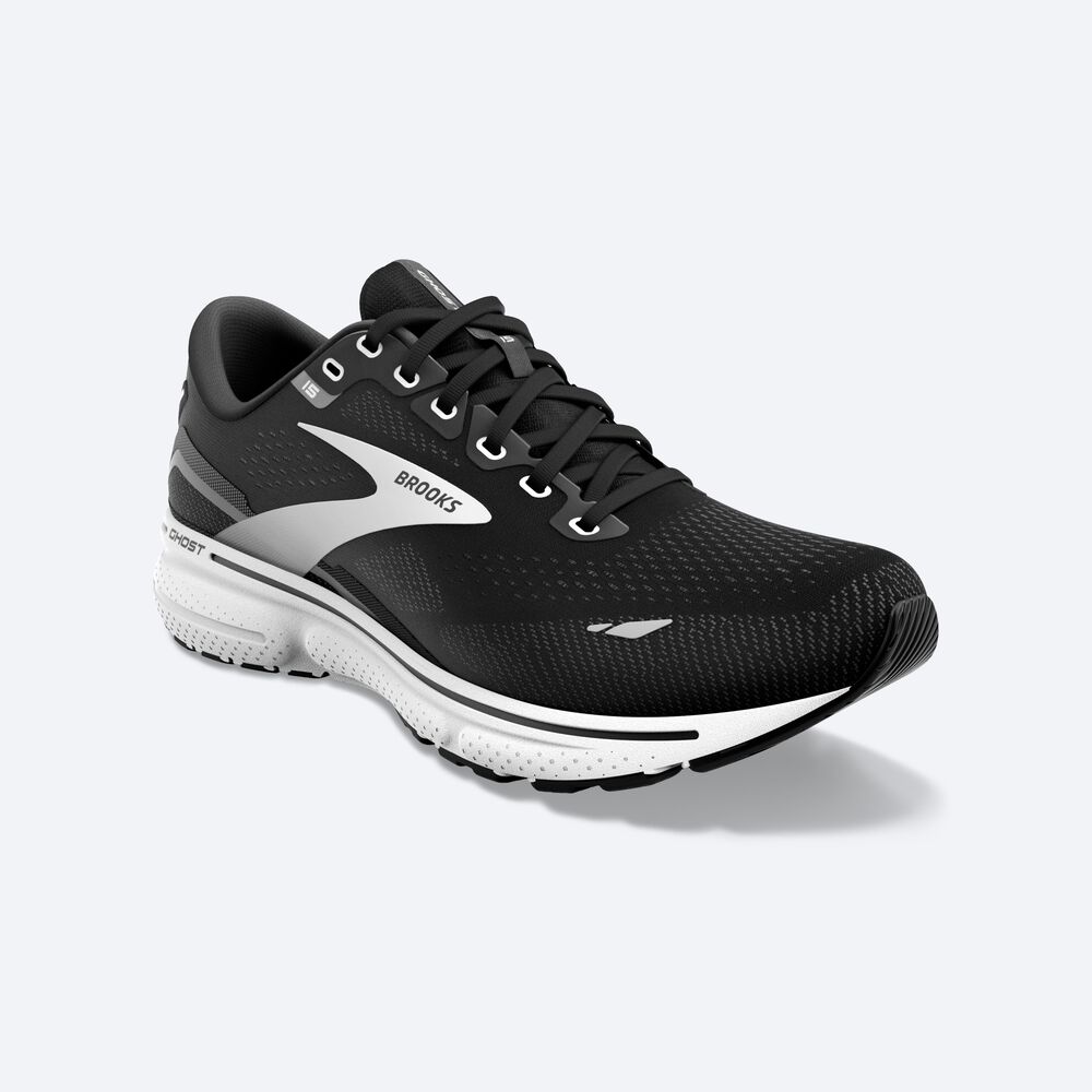 Brooks Ghost 15 Löparskor Dam Svarta/Vita | VQP-831047