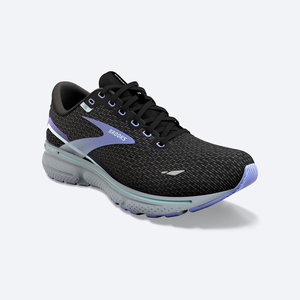 Brooks Ghost 15 Löparskor Dam Svarta | ZYR-389407