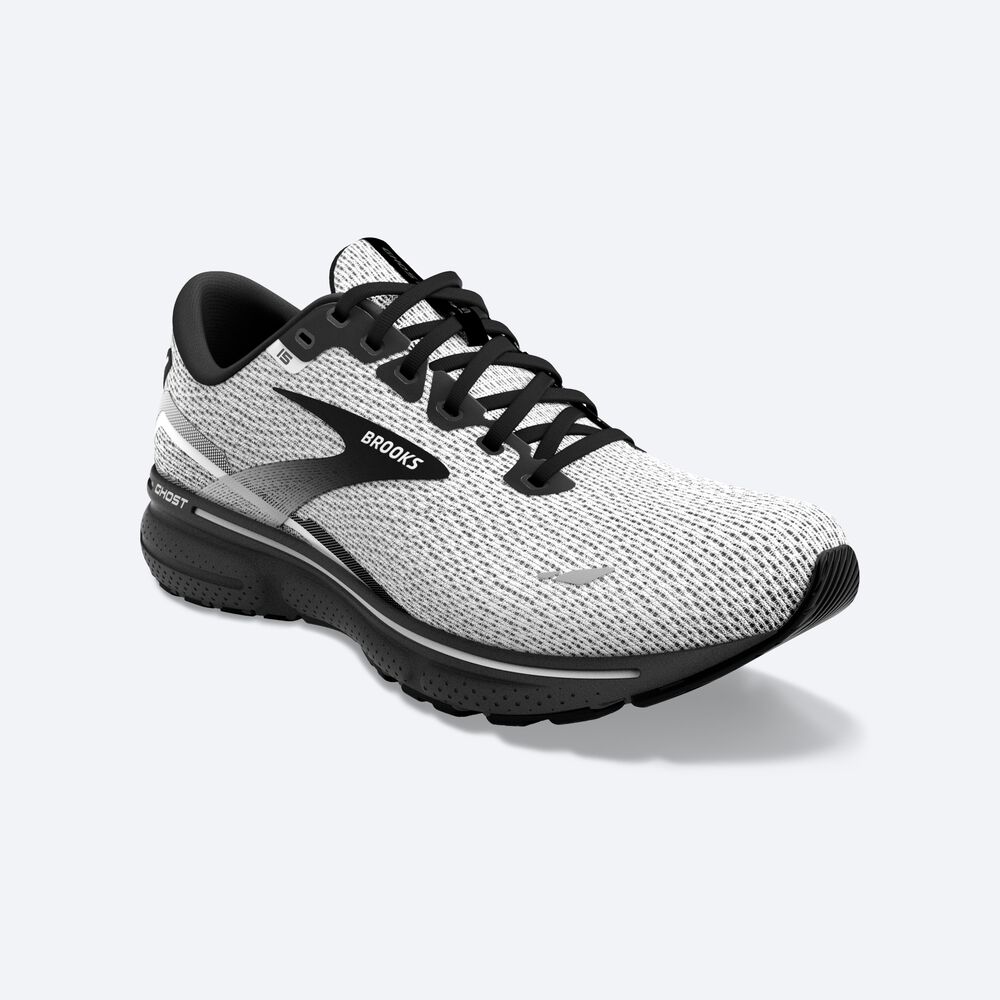 Brooks Ghost 15 Löparskor Herr Vita/Svarta | WPO-532718