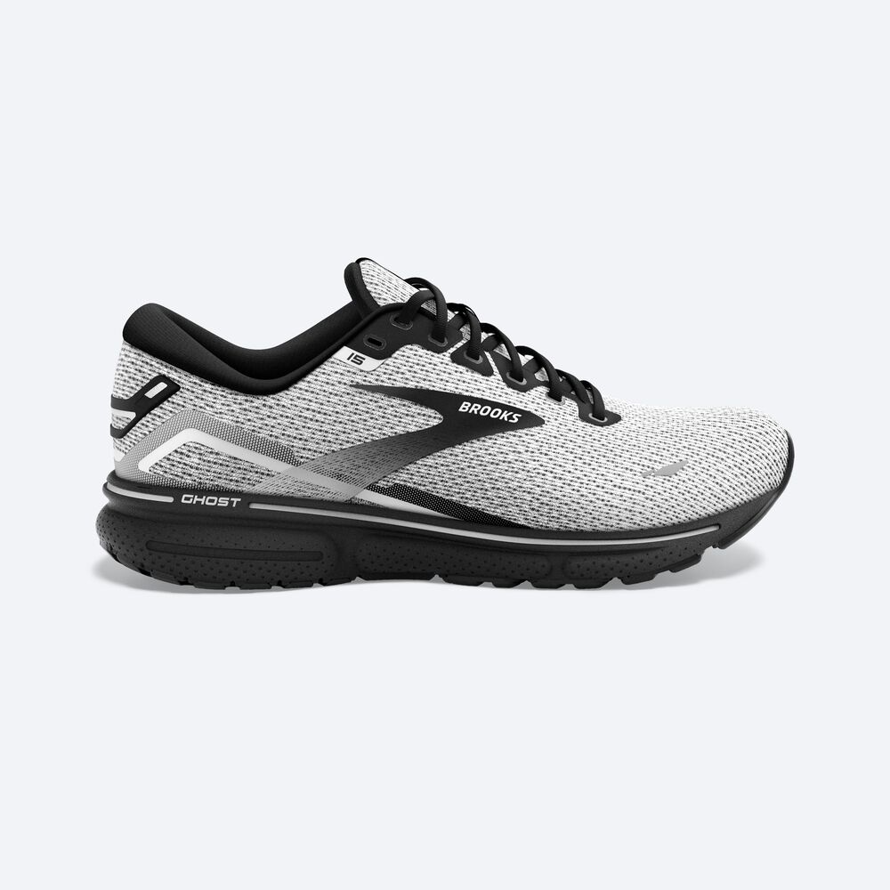 Brooks Ghost 15 Löparskor Herr Vita/Svarta | WPO-532718