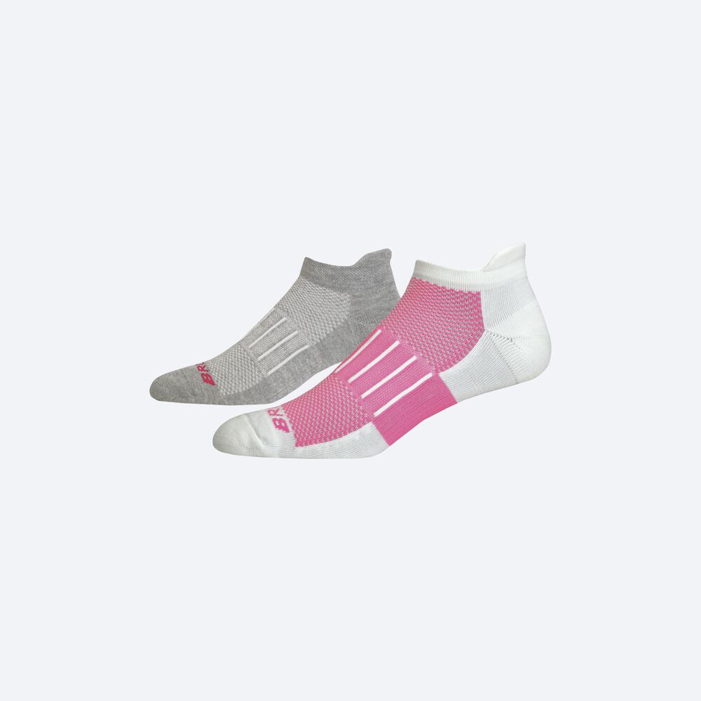 Brooks Ghost Midweight 2-Pack Strumpor Dam Rosa | XYI-824376